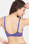 Rosaline Padded Wired 3/4th Coverage T-Shirt Bra - Royal Blue — thumbnail 2